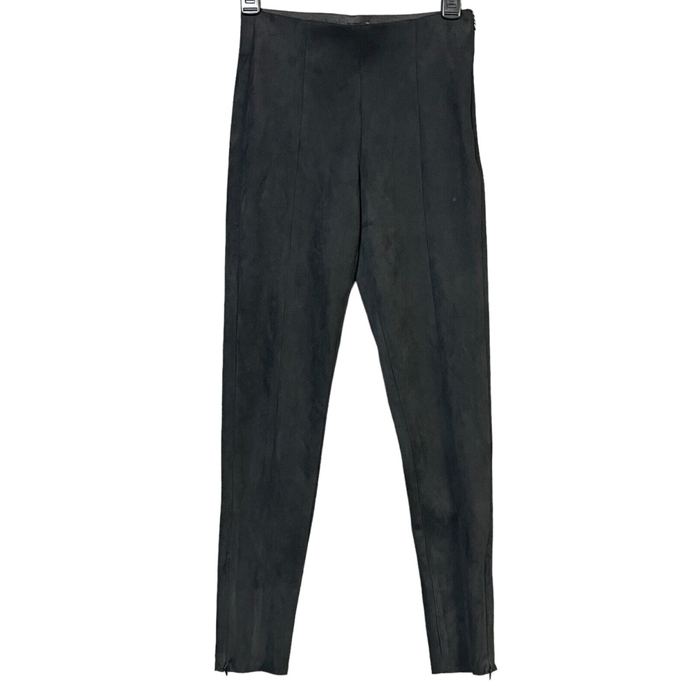Zara‎ Small Pants Black Ankle Zipper Seamed Slim Fit Modern Versatile Workwear